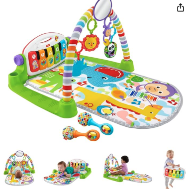 BUY IT FOR ZA'KAI: Fisher-Price Baby Playmat Deluxe Kick & Play Piano Gym